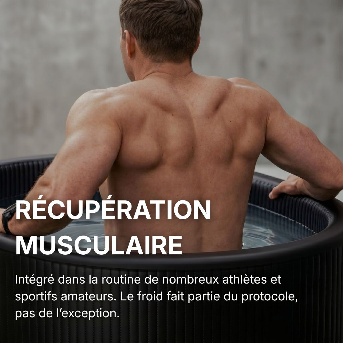 Sportif récupération musculaire bain froid Kalda cold plunge