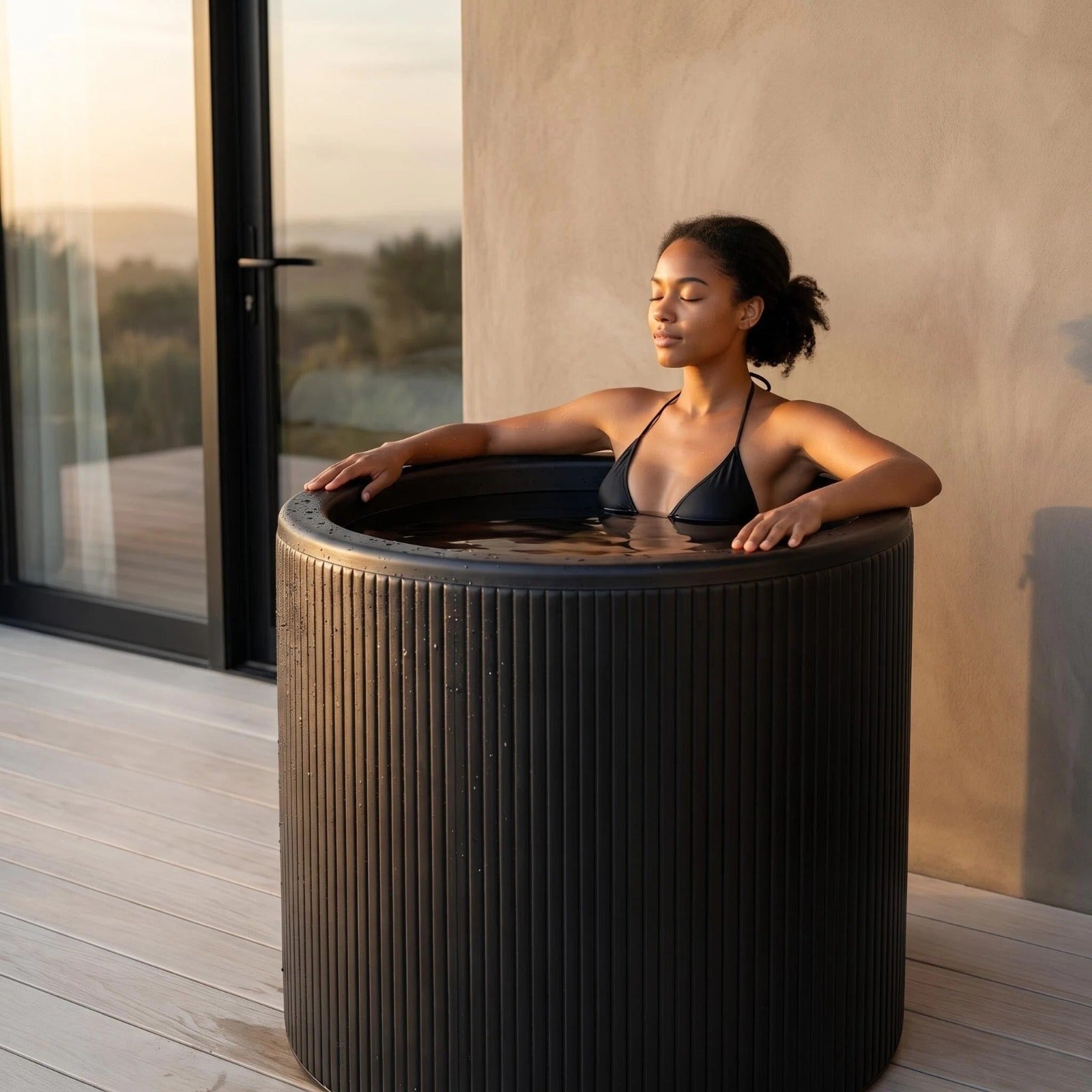 image bain froid femme bienfaits récupération musculaire 
